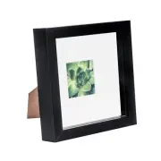 6 x 6 3D Box Frame Photo Picture Deep Display Shadow with 2 x 2 Mount Black