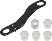 DEHOMKUS RV Water Heater Drain Plug Kit Include 1Pcs Angled Wrench & 4Pcs 1/2" NPT Replacement Plugs & 1Pcs Roll PTFE Tape for 7/8"& 15/16" RV & Camper Water Heater Drain Plugs