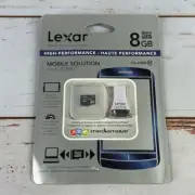 Lexar 8GB MicroSDHC Memory Card with Adapter