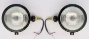 Headlights Set LH & RH Black With Bulb For Massey Ferguson 35 35 x Tractor