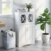 CostwayBathroom Storage Cabinet with Adjustable Shelves for Bathroom