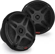 6.5 Inch Marine Speakers - Coaxial 2-Way Waterproof Component Speaker Pair | Audio Stereo Sound System with Wireless RF Streaming Support | 6.5" in, 600 Watt - Pyle PLMRF65SB