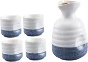 PEPLAYTAL 1pc Japanese Porcelain Sake Cup Set Bottle Cups Unique Design for Home Bar for Entertaining Friends Family Present Choice