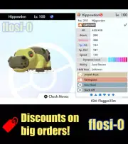 6IV Ultra Shiny Hippowdon Pokemon Sword and Shield (Square Shiny)