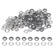 Grommets Kit 100set-8mm 1/3" Hole Metal Eyelets Grommet Tool,Grey