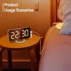 Loud Alarm Clock for Heavy Sleeper LED Clock with Bed Shaker for Office Home