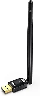 WiFi USB Wireless Network Adaptor Desktop with 2.4GHz, 5GHz High Gain Dual Band 5dBi Antenna, Supports Win11/10/8.1/8/7/XP, Mac OS 10.9-10.14