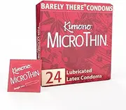 Kimono MicroThin Condoms with 'Barely There' Ultra Sensitive Latex, 24 ct, Natural Feel