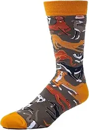 [Spencer Flynn] 50 Shades Of Greyhound | Fun Happy Gift Socks For Men - Quirky Novelty Present for Dad - One Size Cotton Crew Socks