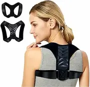 Posture Corrector-Back Brace for Men and Women | Fully Adjustable Straightener for Mid,Upper Spine Support- Neck,Shoulder,Clavicle and Back Pain Relief | Comfortable & Breathable Straps,Invisible (XS)