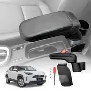 Central Armrest Storage Box with Cup Holder for Toyota Yaris Cross MXP 2020-Onwards Arm Rest Car Interior Accessories
