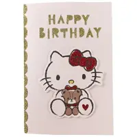 在飛比找樂天市場購物網優惠-小禮堂 Hello Kitty 造型直式生日卡片 祝賀卡 送