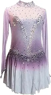 [Zagitova] Ice Figure Skating Dress for Girls Gradient Breathable Women Competition Dance Outfits with Shiny Rhinestone