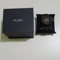 在飛比找蝦皮購物優惠-ALBA 雅柏錶 三眼可計時 黑色錶