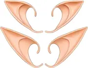 Pixie Elf Ear, 2 Pairs Latex Elf Ears, Soft Pointed Goblin Ears, Elven Vampire Ears for Live Broadcast Props, Alien Ears, Fairy Ears for Halloween Christmas, Elven Ears Dress Up Costume