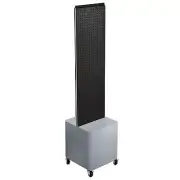 Azar Displays Two-Sided Pegboard Floor Display on Wheeled Studio Base. Panel...