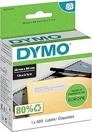 DYMO Authentic LW Large Return Address Labels | 25mm x 54mm | Roll of 500 Easy-Peel Labels | Self-Adhesive | for LabelWriter Label Makers/Printers