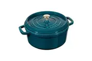 Staub 20cm 2.2L Cast Iron Round Cocotte Pot w Lid Induction Cookware La Mer