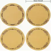 Blank Kraft Jar Labels Stickers 5cm Kitchen Pantry Fridge Food Homemade Gifts