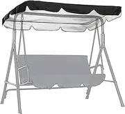 Swing Canopy Replacement,Patio Canopy Swing Cover Waterproof Swing Chair Awning Outdoor Swing Cover for Outdoor Garden Patio Backyand,Black,142x120x18cm