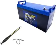 Kings 12V 138Ah AGM Deep Cycle Battery + Rechargeable Lithium LED Worklight