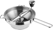 GRADENEVE Stainless Steel Manual Food Processor Baby Food Jam Maker Rustproof Fine Coarse Disks Non-Slip Bowl Handles for Special Occasions
