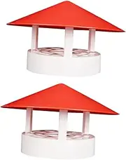 NULYLU 2pcs Rainproof PVC Smokestack Cap Chimney Cover Roof Chimney Protector Breathable Funnel Hat Waterproof Vent Cap