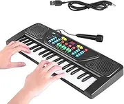 Kids Keyboard Piano - 37-Key Desktop Electronic Piano, Children's Music Inspiration Toy| Multi-Functional Learning Mode Piano Toy, Portable Electronic Piano with Microphone for Beginners,Children