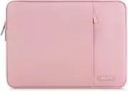 [MOSISO] Laptop Case 13.3 inch, 13-13.3 inch Laptop Sleeve Compatible with MacBook Air/Pro 13 / Pro 14, HP Dell ASUS Lenovo Notebook, Polyester Vertical Computer Sleeve Bag with Pocket, Pink