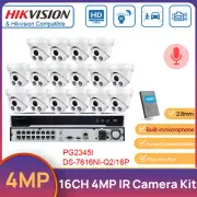 Hikvision 16CH 4K NVR CCTV System Kit 4MP IR POE Security Camera Night Vision
