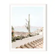 Dry Outlook Framed Printed Wall Art - White