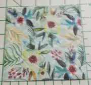Two Decorative Cocktail Napkins for Decoupage "Tropical Floral"
