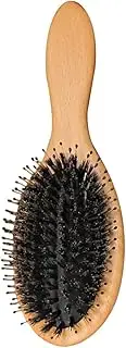 NOLITOY Pig Bristle Solid Wood Comb Women Massage Brush Hairbrush Boar Bristle Hair Brush Combs for Women Massage Female Comb Bristle Comb Women's Wooden Paddle