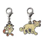 Pokemon Center National Zukan Metal Charm 052 053 Meowth Persian