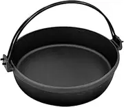 FUNOMOCYA Japanese Cast Iron Sukiyaki Pot Non Stick Soup Frying Pot Seafood Cooking Cookware for Home Outdoor Use for Ramen and Traditional Dishes