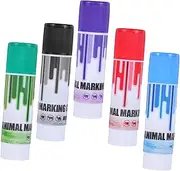 5pcs Pig Marking Crayon Animal Marking Wax Crayons Sheep Markers Drawing Markers Goat Makers Livestock Identification Sticks Pig Makers Livestock Identification Pens Plastic