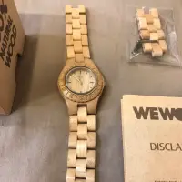 在飛比找蝦皮購物優惠-wewood木頭製淺色手錶 全配we wood