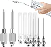 LYIYEYAN 10Pcs Grease Injector Needle Kit Sturdy Carbon Steel Grease Injector Needle Set Multipurpose Grease Injector Tips Grease Needle Dispenser Grease Fitting Tool for Car Tractor Ship Injecting