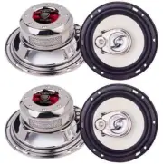 2 Pair Absolute HQ-653 6-1/2" 420 Watts 3-way HQ Series Speakers Built-in Crosso