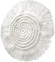 [Ciieeo] Hand Woven Coaster Macrame Picnic Coasters Alfresco Outdoor Table Decor Round Drink