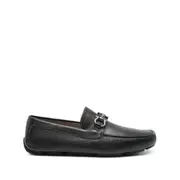 [Ferragamo] Ferragamo Parigi Slip-on Leather Loafers 12 US BLACK