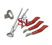 Hoof Nipper 14" with Farrier Loop Knives Hoof Knifes Rainbow Wooden Handle Set
