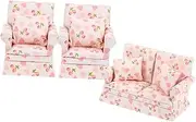 Ob11 Scale Mini Sofa Set Single Sofa Couch for Doll House Realistic Miniature for Tiny Home Decor