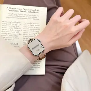 拚色細款 真皮錶帶 iPhone 手錶錶帶 Apple Watch S9 S8 7 6 5 Ultra SE 錶帶