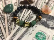 Crystal Healing Jewelry Bracelet WEALTH SUCCESS Abundance Manifest PROSPERITY