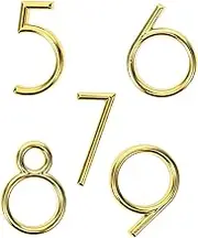 HOMSFOU 5pcs Self Adhesive House Numbers Durable Address Sign for Mailbox Apartment Hotel Elegant and Practical Material for Visibility Doors and Business Places