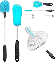Baby Bottle Cleaner Brush - Baby Bottle Brushes For Cleaning | Baby Bottle Cleaning Brush | 6X Bottle And Straw Brush Cleaning Set | Multipurpose Bottle Cleaner Set For Narrow Neck Containers