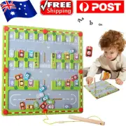 1/2X Magnetic Alphabet Letter Maze, Montessori Toys,Wooden Puzzle Activity Board