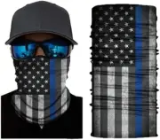 Neck Gaiter Face Mask Fishing Sun Headwear Protection Police Thin Blue Line