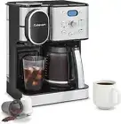 Cuisinart 2 in 1 Coffee Ctr., 12-Cup Glass Carafe & Pods-Hot & Iced Coffee Maker